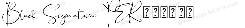 Black Signature PER字体转换